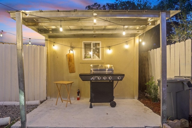 view of patio / terrace with fence