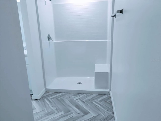 full bathroom with a stall shower