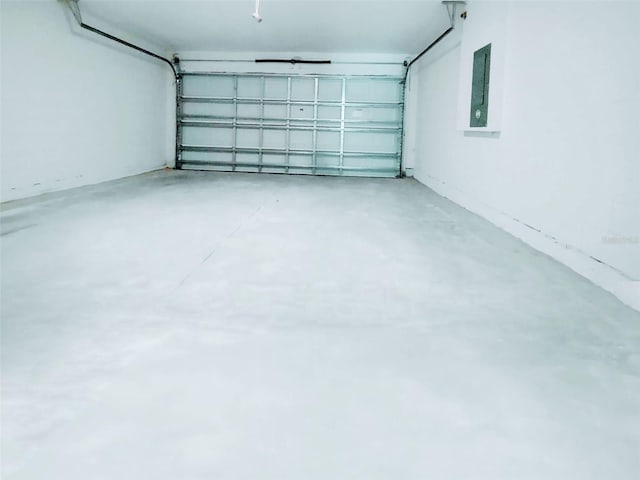 garage with electric panel