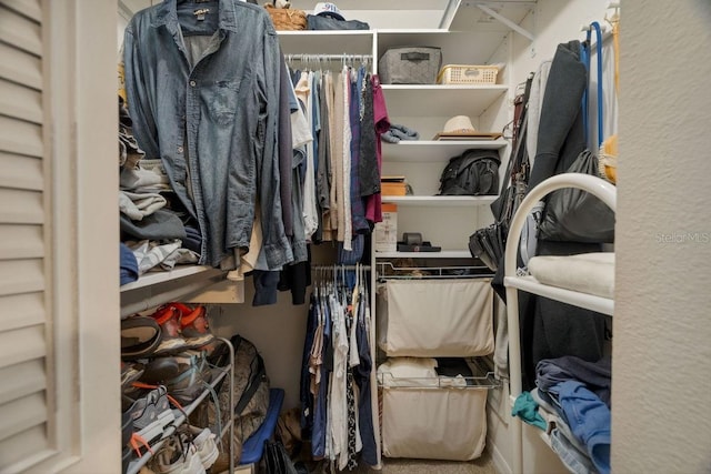 view of walk in closet