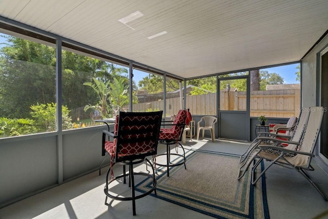 view of sunroom / solarium