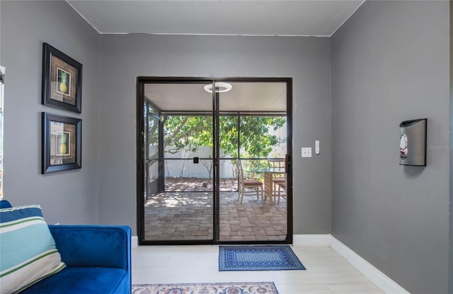 entryway with baseboards