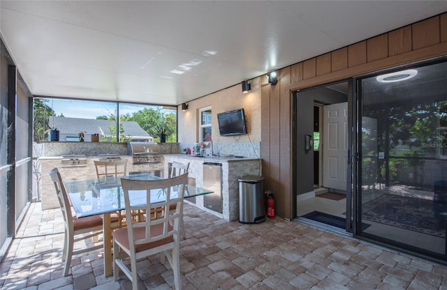 view of sunroom