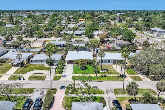 drone / aerial view with a residential view
