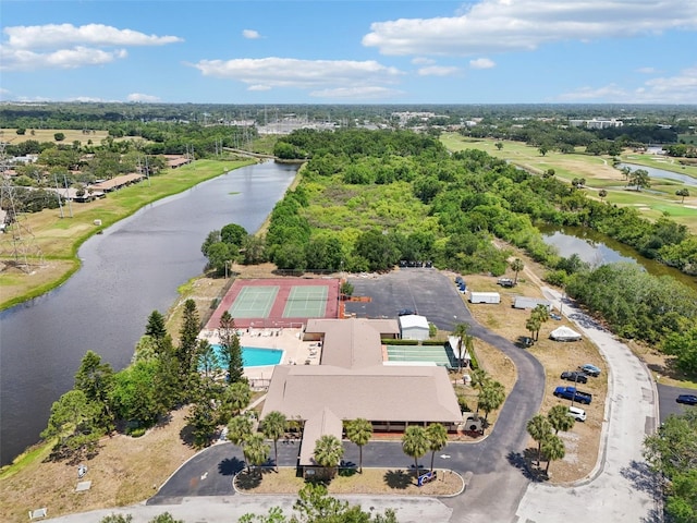 1515 12th Ct SE Unit 55, Largo, FL 33771 - aerial view of a nearby body of water, a tree filled landscape, a golf club, and a pool