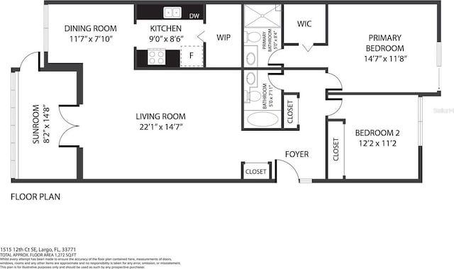 1515 12th Ct SE Unit 55, Largo, FL 33771 - property floor plan