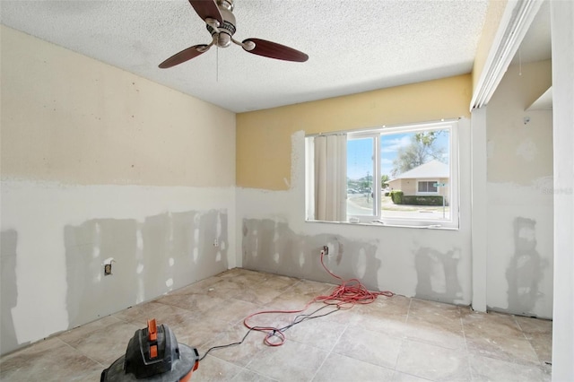 1671 Cape Ann Ave NE Unit 4, Saint Petersburg, FL 33702 - empty room featuring ceiling fan and a textured ceiling