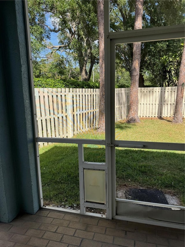exterior space featuring fence