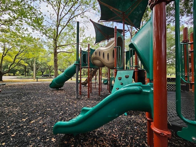 view of community jungle gym
