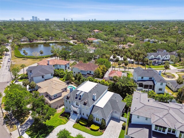 2604 S Bryant Cir, Tampa, FL 33629 - aerial view of residential area with a large body of water