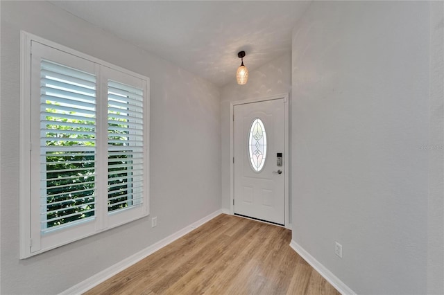 11932 Whisper Creek Dr, Riverview, FL 33569 - foyer entrance featuring light wood-style flooring and baseboards
