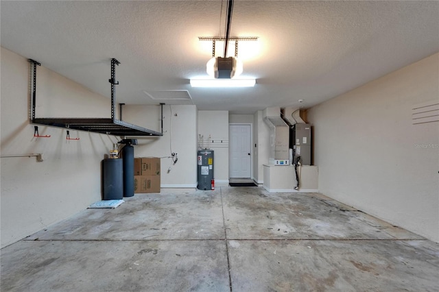 11932 Whisper Creek Dr, Riverview, FL 33569 - garage featuring a garage door opener, electric water heater, and heating unit
