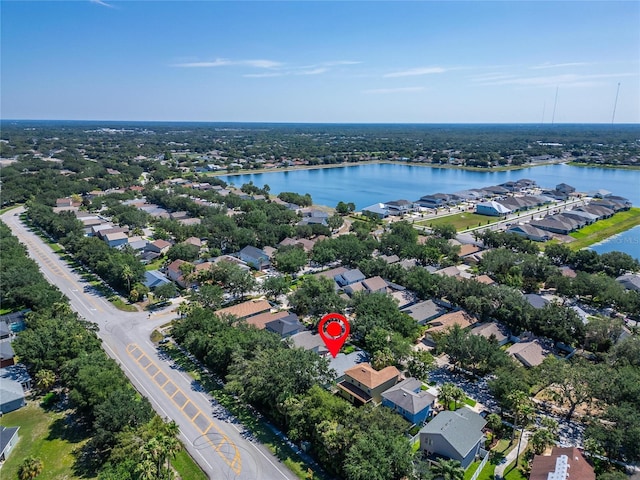 11932 Whisper Creek Dr, Riverview, FL 33569 - aerial perspective of suburban area with a large body of water