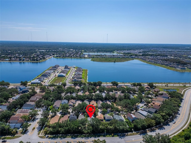 11932 Whisper Creek Dr, Riverview, FL 33569 - aerial view of property and surrounding area featuring nearby suburban area and a large body of water