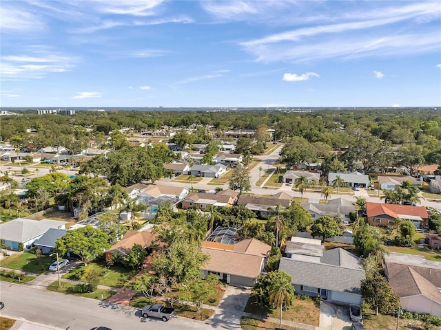 drone / aerial view with a residential view