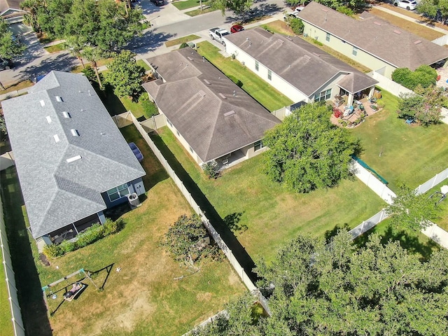 aerial view with a residential view