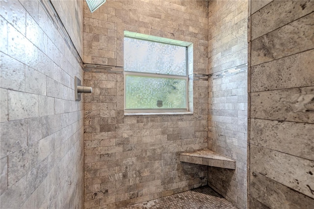full bathroom with tiled shower