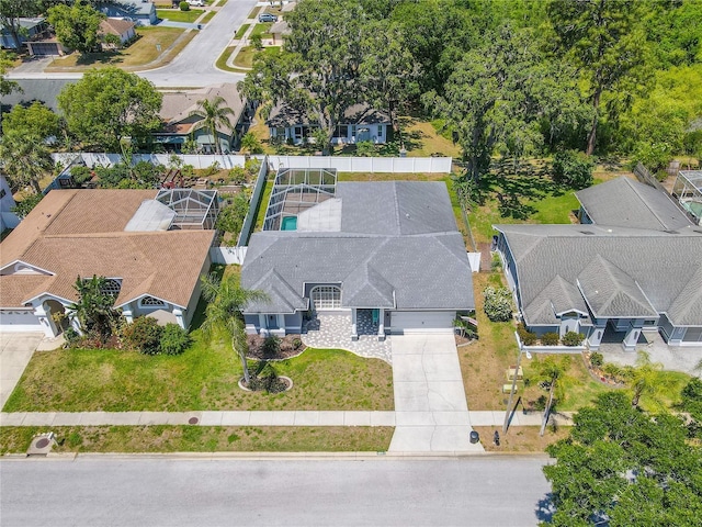 bird's eye view featuring a residential view