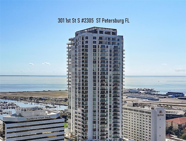 301 1st St S Unit 2305, Saint Petersburg, FL 33701 - exterior space with a water view
