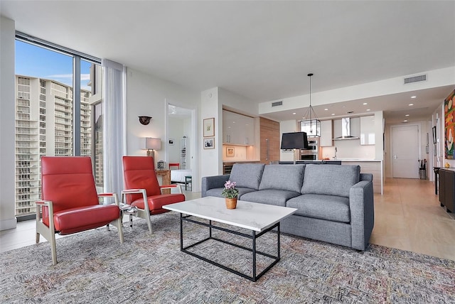 301 1st St S Unit 2305, Saint Petersburg, FL 33701 - living area featuring visible vents