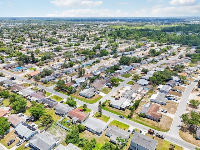 bird's eye view with a residential view