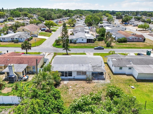 drone / aerial view with a residential view