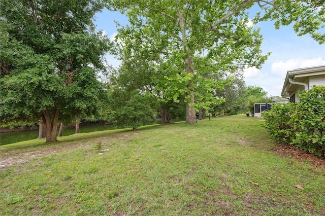 view of grassy yard