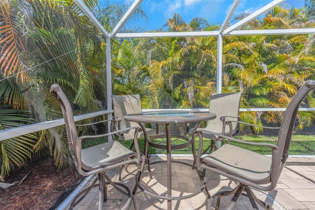 view of sunroom