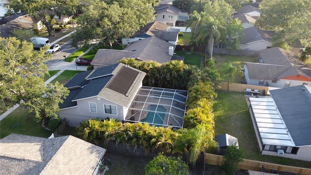 drone / aerial view with a residential view