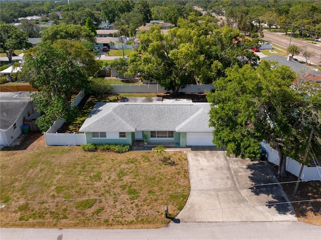 drone / aerial view with a residential view