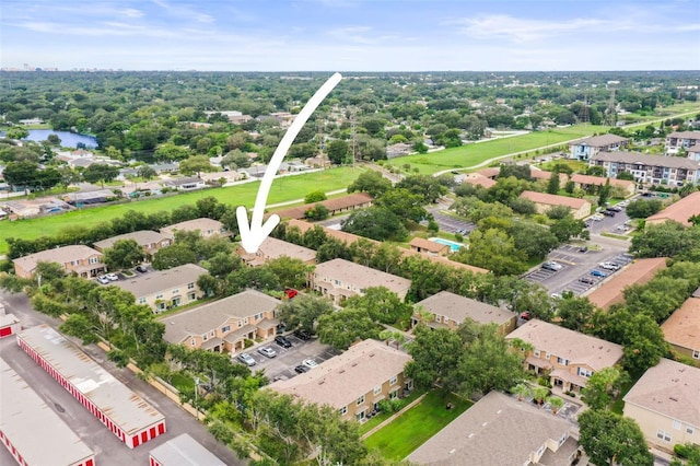 drone / aerial view with a residential view