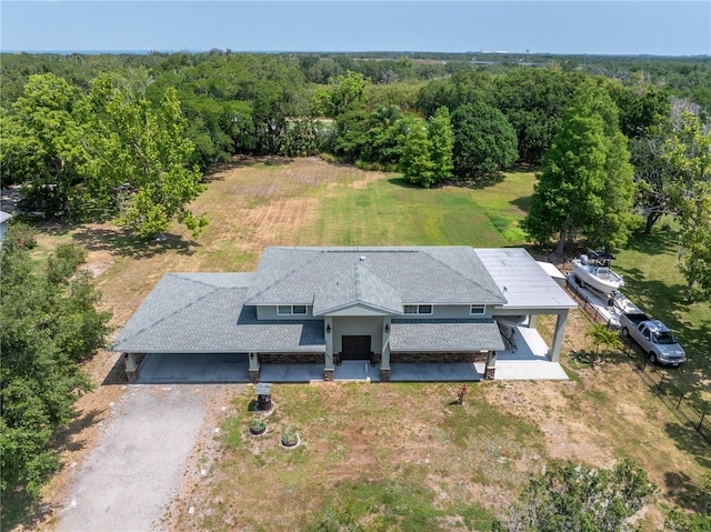 592 Ken Hubbard Rd, Terra Ceia, FL 34250 - view from above of property featuring a forest