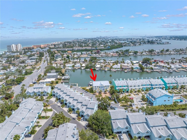 100 Windrush Blvd Unit 1, Indian Rocks Beach, FL 33785 - aerial view of residential area with a nearby body of water