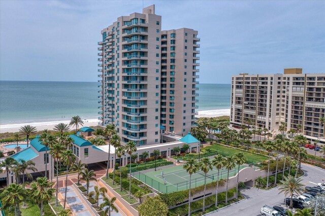 exterior space featuring a water view
