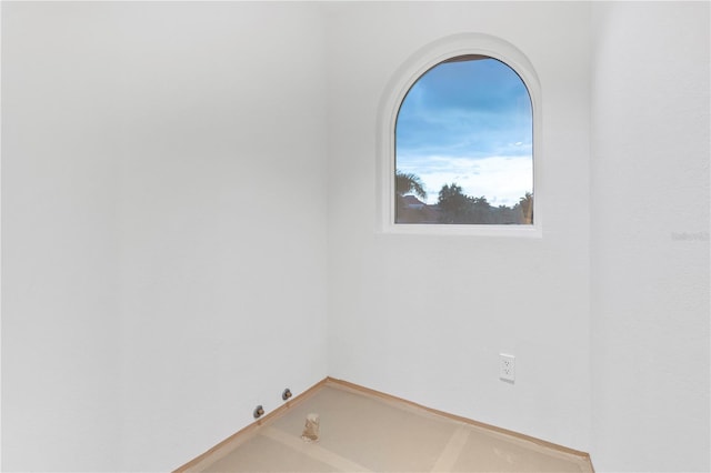 view of spare room