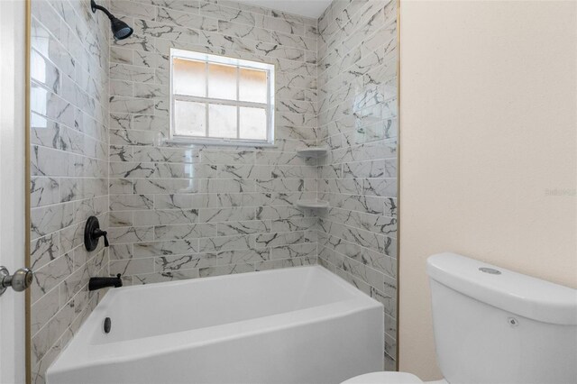 full bath featuring toilet and bathtub / shower combination