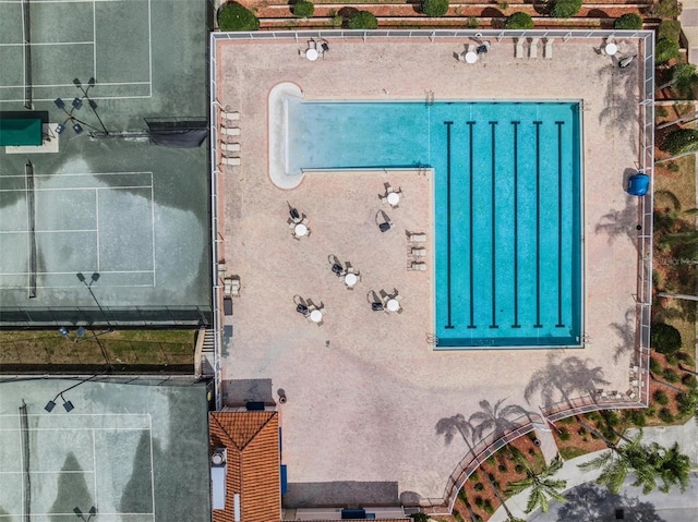 birds eye view of property