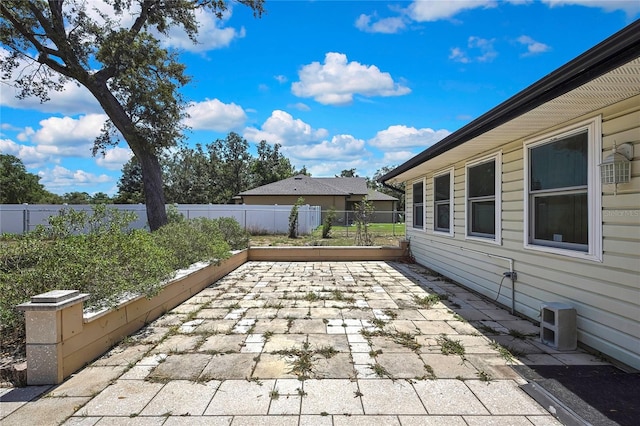 view of patio featuring fence private yard