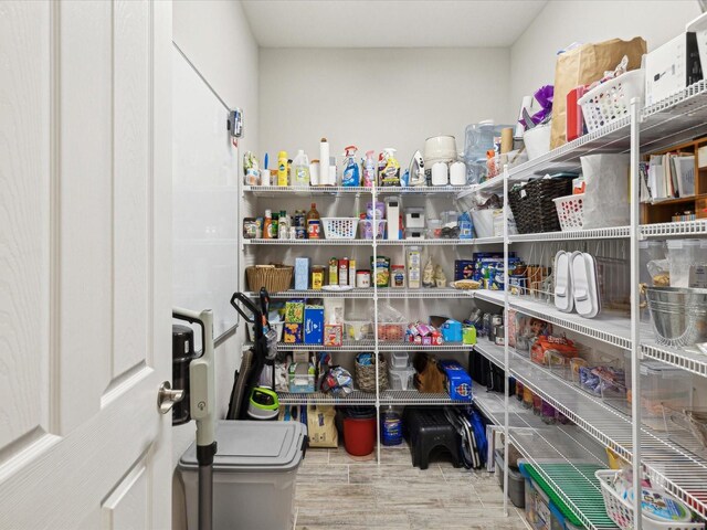 view of storage area