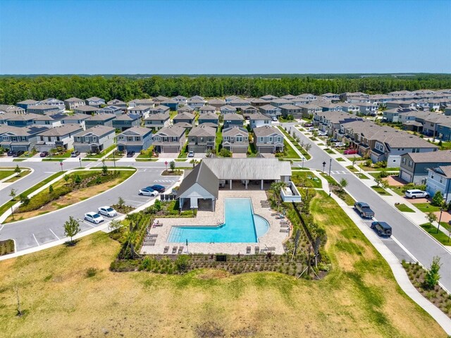 drone / aerial view featuring a residential view