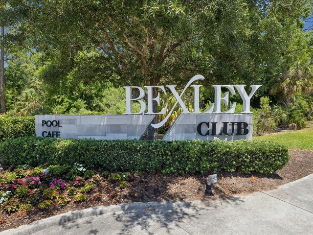 view of community sign