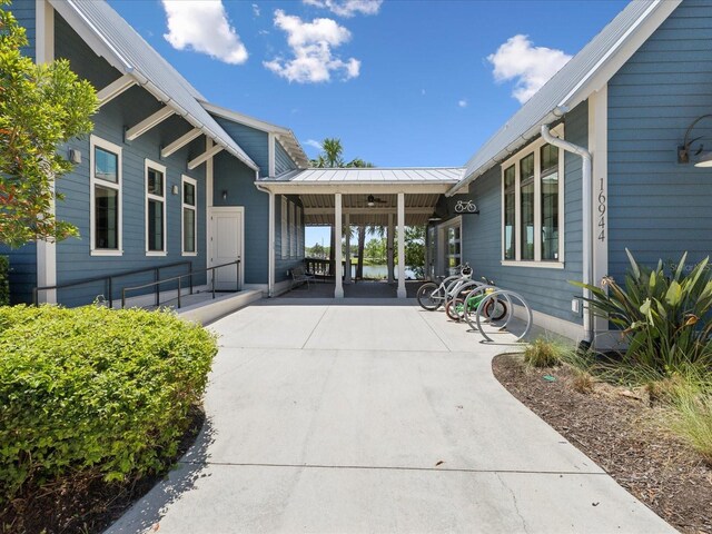 exterior space with covered porch