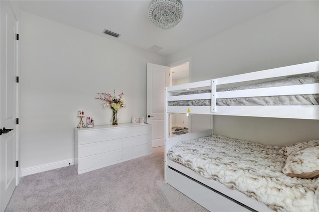 6252 Hidden Branch Dr, Apollo Beach, FL 33572 - bedroom featuring baseboards, visible vents, and light colored carpet