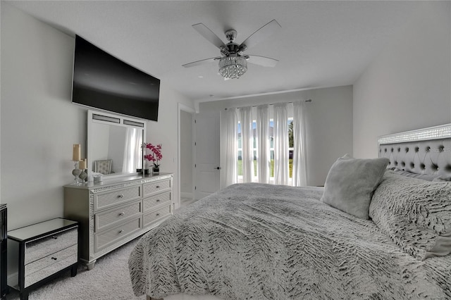 6252 Hidden Branch Dr, Apollo Beach, FL 33572 - bedroom with light colored carpet and a ceiling fan
