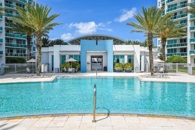241 Riverside Dr Unit 1107, Daytona Beach, FL 32117 - pool with fence and a patio