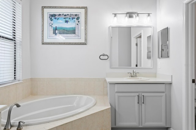 19407 Sweet Grass Way, Lutz, FL 33558 - bathroom with a garden tub and vanity