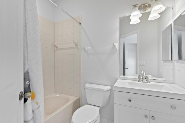 19407 Sweet Grass Way, Lutz, FL 33558 - bathroom featuring toilet, shower / bath combination, and vanity