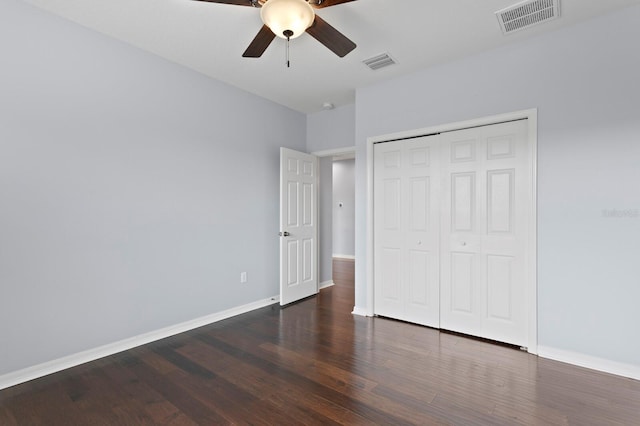 19407 Sweet Grass Way, Lutz, FL 33558 - unfurnished bedroom with visible vents, wood finished floors, and baseboards