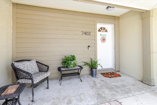 view of doorway to property