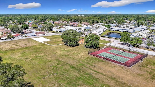 bird's eye view with a residential view